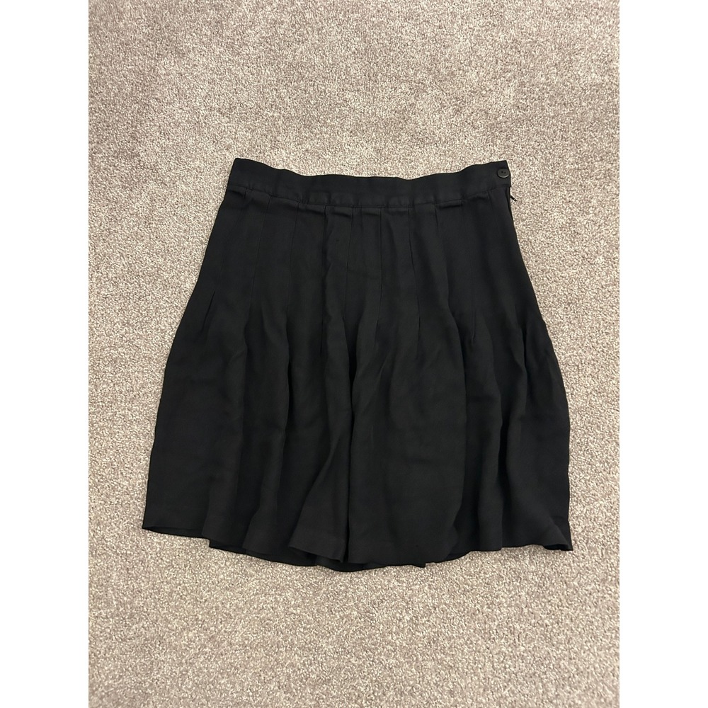 90s Vintage Expose Pleated Skirt Womens 12 Black Excellent Vintage Mini Side Zip